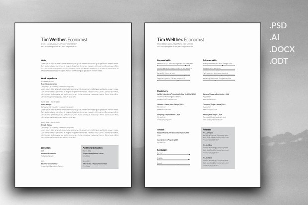 Clear Resume and Cover Letter Template