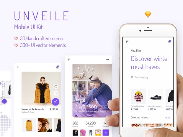 Unveile iOS UI Kit for Sketch - by Yebo