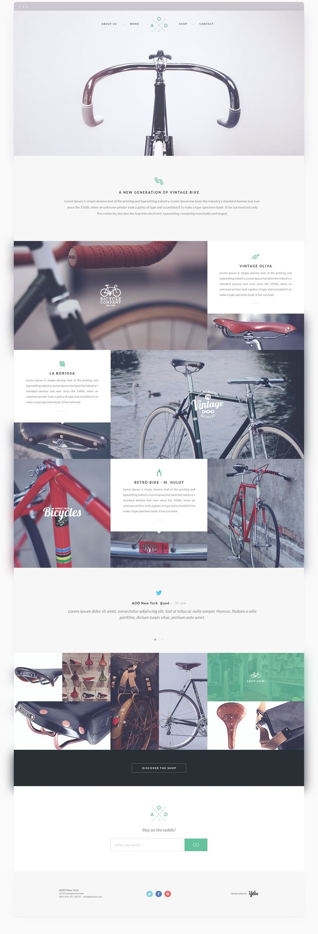 Yebo Bycicle Free PSD Template