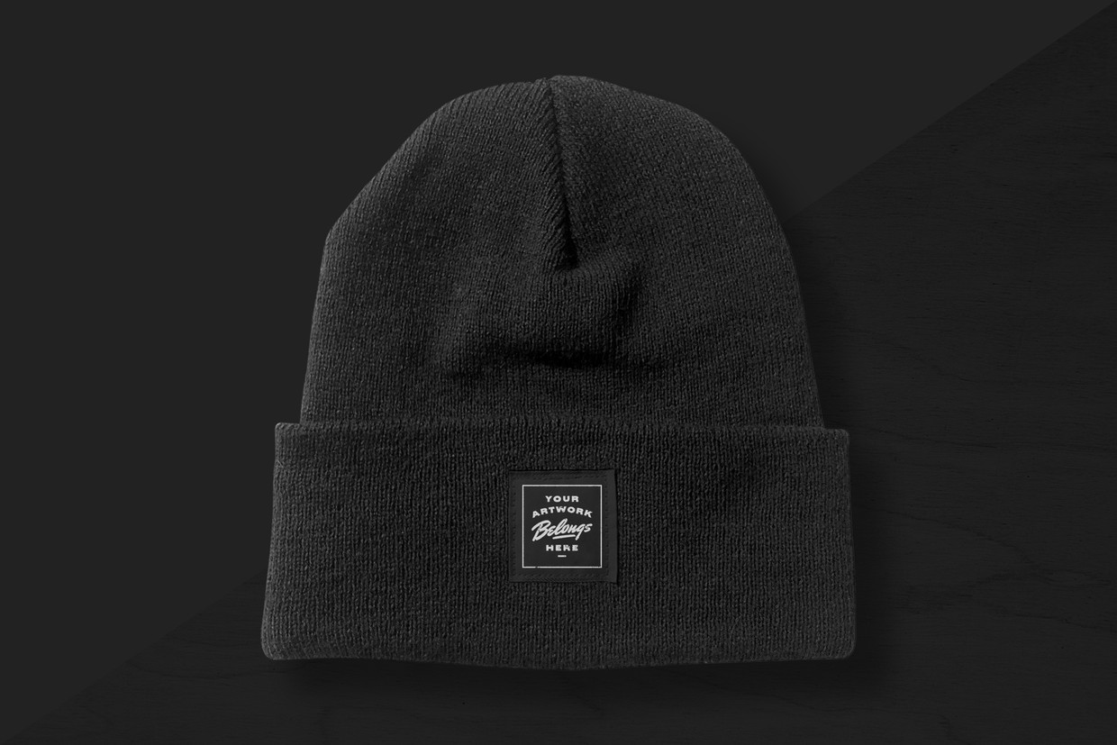 Folded Beanie Mockup Clint English