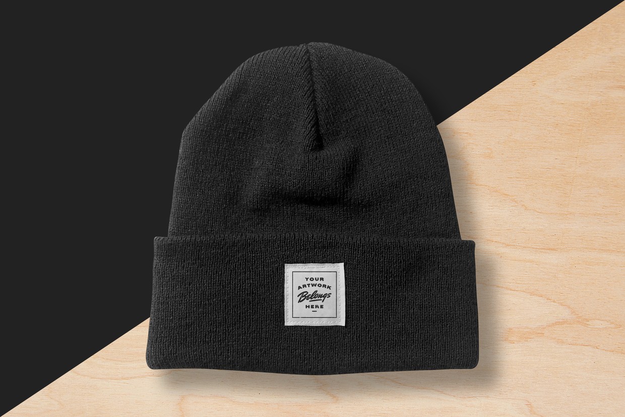 Download Folded Beanie Mockup Clint English