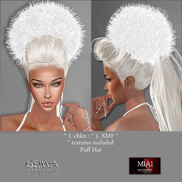 Puff Hat IMVU MESH & TEXTURE