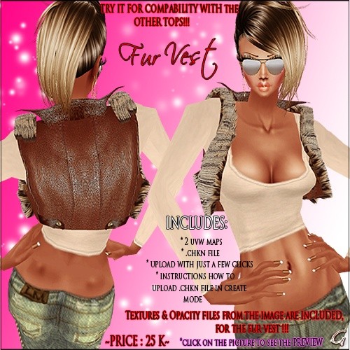 Fur Vest IMVU MESH LIMITED