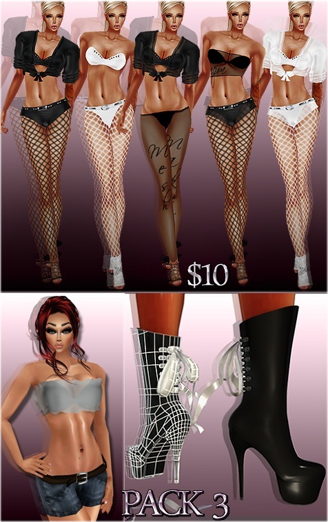 PACK 3 Full Packages IMVU MESHES & TEXTURES
