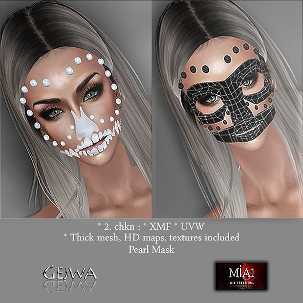 Pearl Mask IMVU MESH & TEXTURE