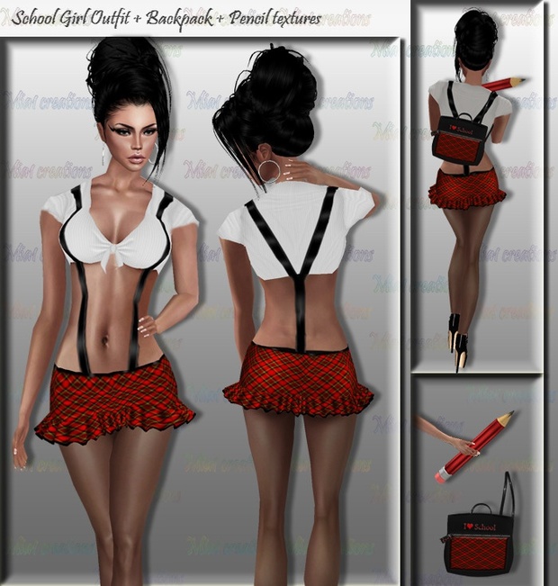 School Girl Texture Set Full Pack IMVU TEX