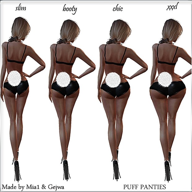 PVC Puff Xmas Panties IMVU MESH & TEXTURE