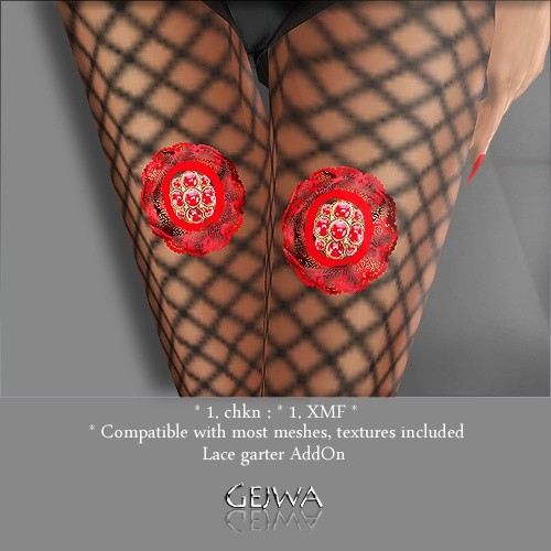 Lace Garter AddOn IMVU MESH & TEXTURE