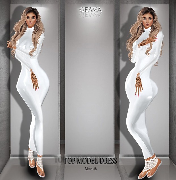 TOP MODEL DRESS Mesh #6 with TEXTURES