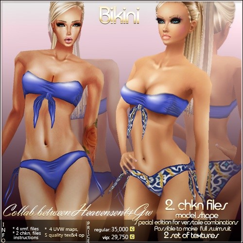 Bikini Outfit Full Pack IMVU MESH & TEXTURES