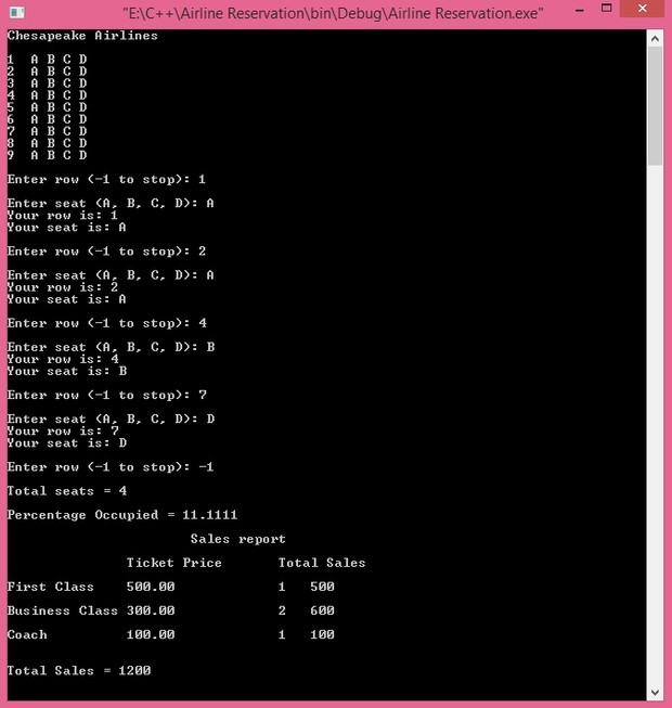 Passenger Seats Assigning Program full implementation in C++ - HJ Soft