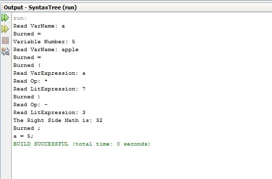 Simple parser-like program for math operations using syntax tree in Java
