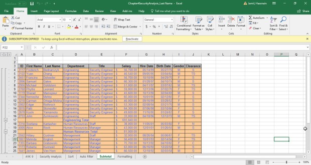 Security Analysis | Excel Exercise | Download Now