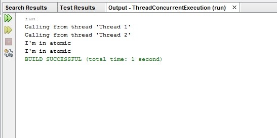 Concurrent and non-concurrent threads in Java | Two different project in NetBeans