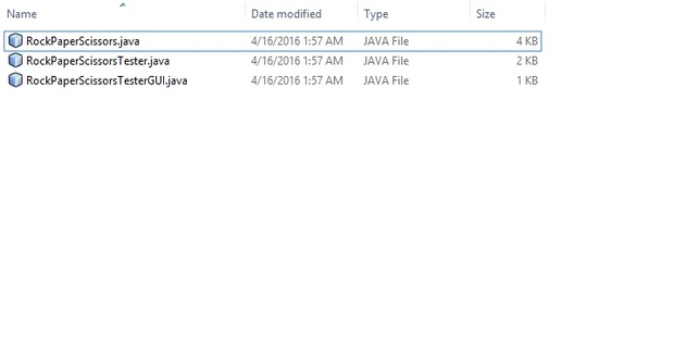 Extra Credit Assignment 1: Rock – Paper – Scissors Java Implementation