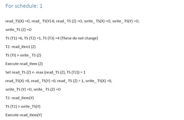 Time Stamp Algorithm with tow different schedules complete solution - CSc 630 Spring 2016