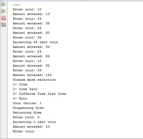 Coke Machine Project in java with full source code