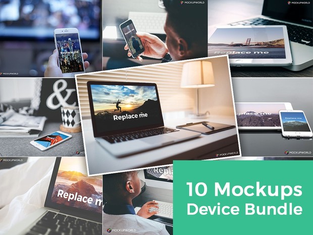 10 Mockups Device Bundle (PSD)