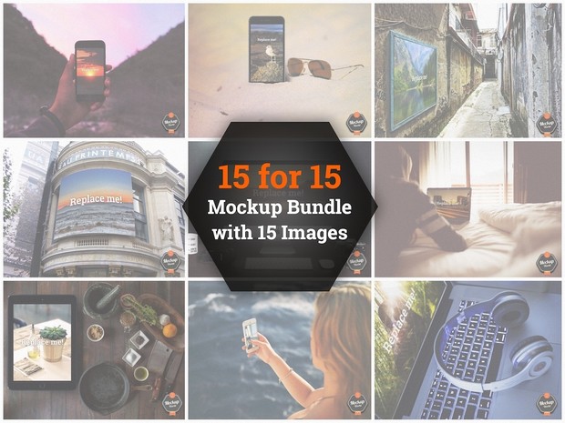 The 15 for 15 Mockup Bundle (PSD)