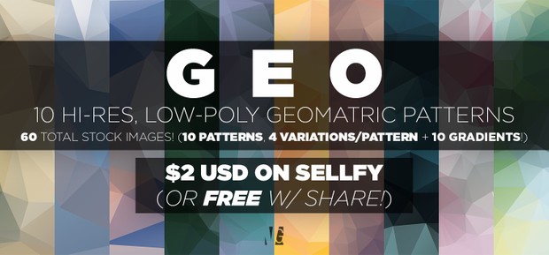 Geo | 10 Low Poly Geometric Stock Images