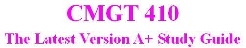 CMGT 410 Week 5 Individual: Project Postmortem