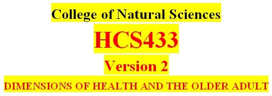 HCS433 All Weeks Assignments