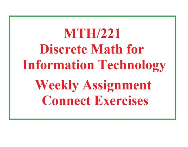 MTH 221 Week 4 Assignment - Week 4 Connect Exercises
