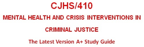 CJHS 410 Week 4 Program Report