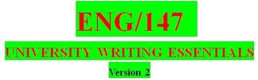 ENG 147 Entire Course