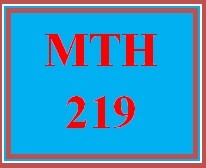 MTH 219 Week 3 MyMathLab Study Plan for Week 3 Checkpoint