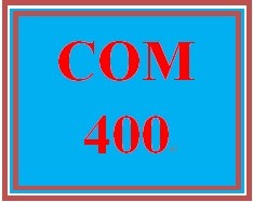 COM 400 Week 2 Media Topic Selection