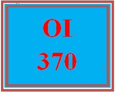 OI 370 Week 4 Experimenting and Association