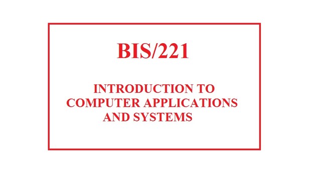 BIS 221 Week 1 Overview of Information Systems Table