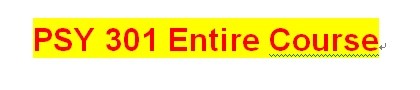 PSY 301 Week 1 Emotional Intelligence Paper
