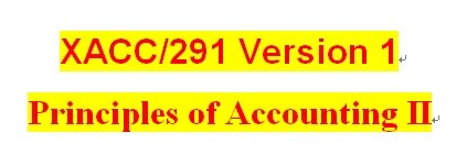 XACC 291 Week 2 Individual Exercises and Problems
