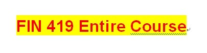 FIN 419 Week 4 Capital Structure Paper