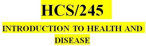 HCS 245 Week 5 Respiratory Disease Paper