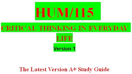HUM 115 Week 5 Critical Thinking Reflection