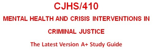 CJHS 410 Week 5 Psychological Support Agency