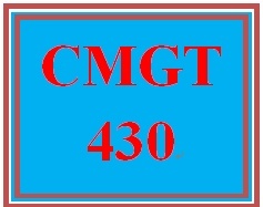 CMGT 430 Week 4 Learning Team Draft of the Enterprise Security Plan and Presentation