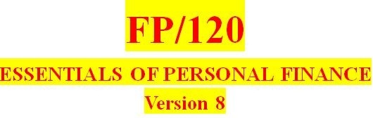 FP 120 Week 3 Using Consumer Credit Worksheet