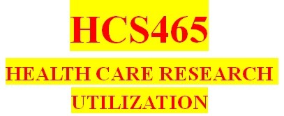 Entire HCS465 Course