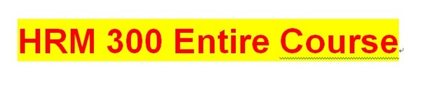 HRM 300 Week 5 Employee Training and Career Development Paper