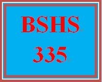 BSHS 335 Week 2 Learning Team Charter