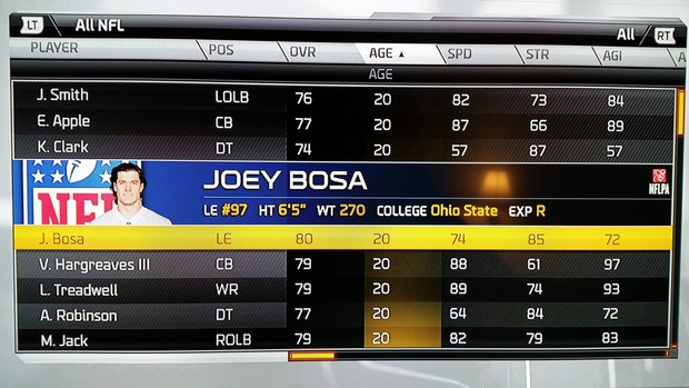 Madden 16 2018 Season/ NFL Draft/ Offseason Roster Update (XBOX 360)
