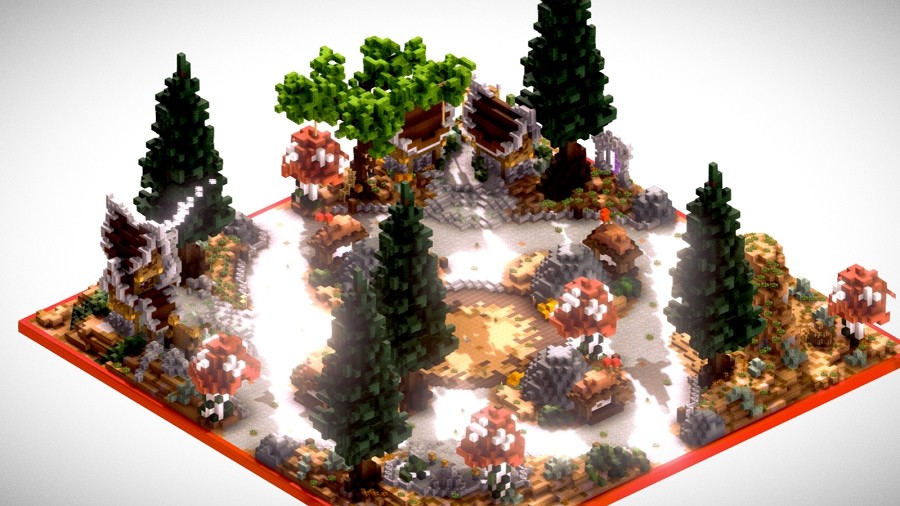 Kitmap - Spawn [ Mushroom Theme + Road ] - Aspire Projects