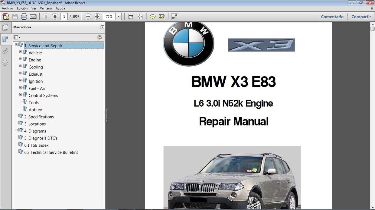 BMW X3 E83 Repair Manual Manual de Reparaci Car.Repair.Manuals