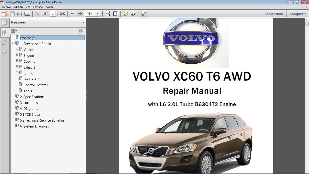 VOLVO XC60 T6 AWD Repair Manual Manual de T Car.Repair.Manuals