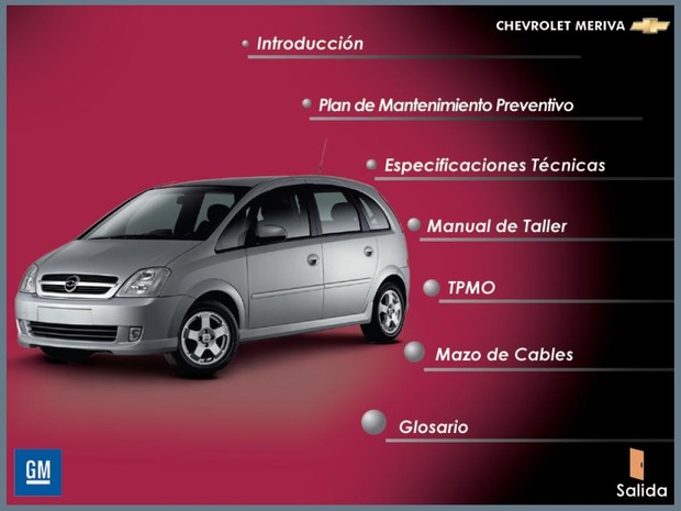 CHEVROLET MERIVA Manual de Taller