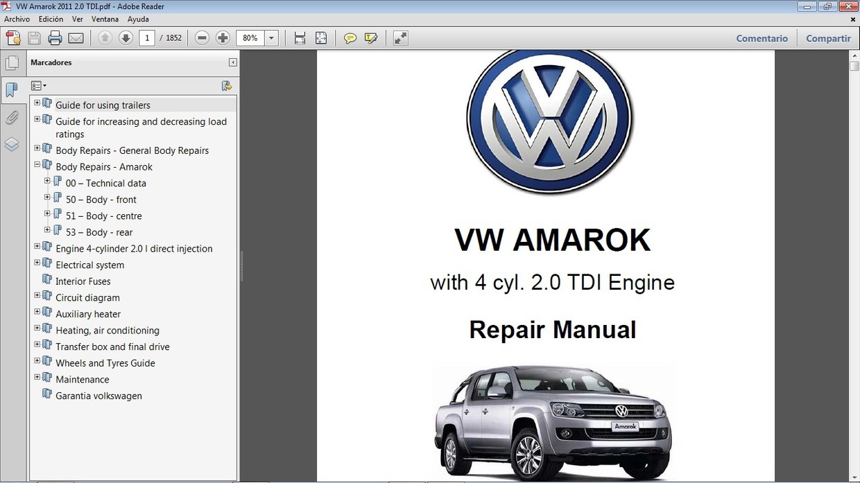 VW AMAROK 2.0L TDI Repair Manual Manual de Car.Repair.Manuals